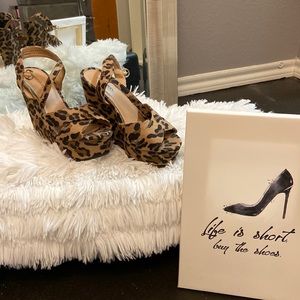 Leopard Wedges